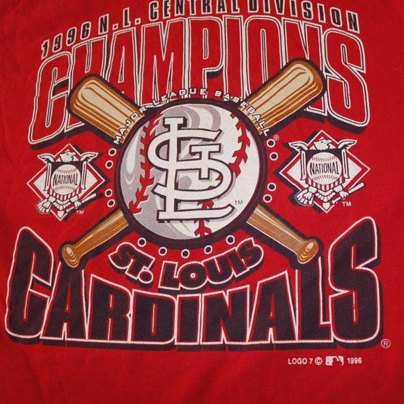 Vintage 1996 St. Louis Cardinals Logo 7 MLB Shirt - Picture 3 of 4